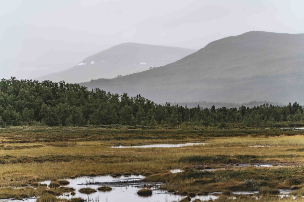 De bergen waar we eerder hebben gewandeld