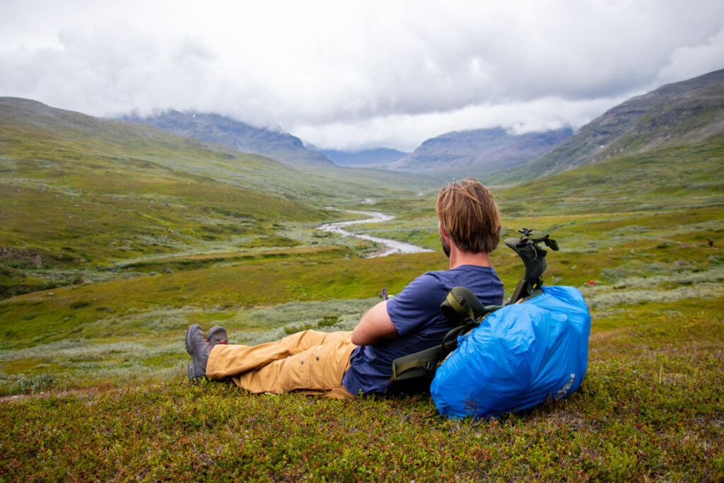 Uitrusten tijdens de trail