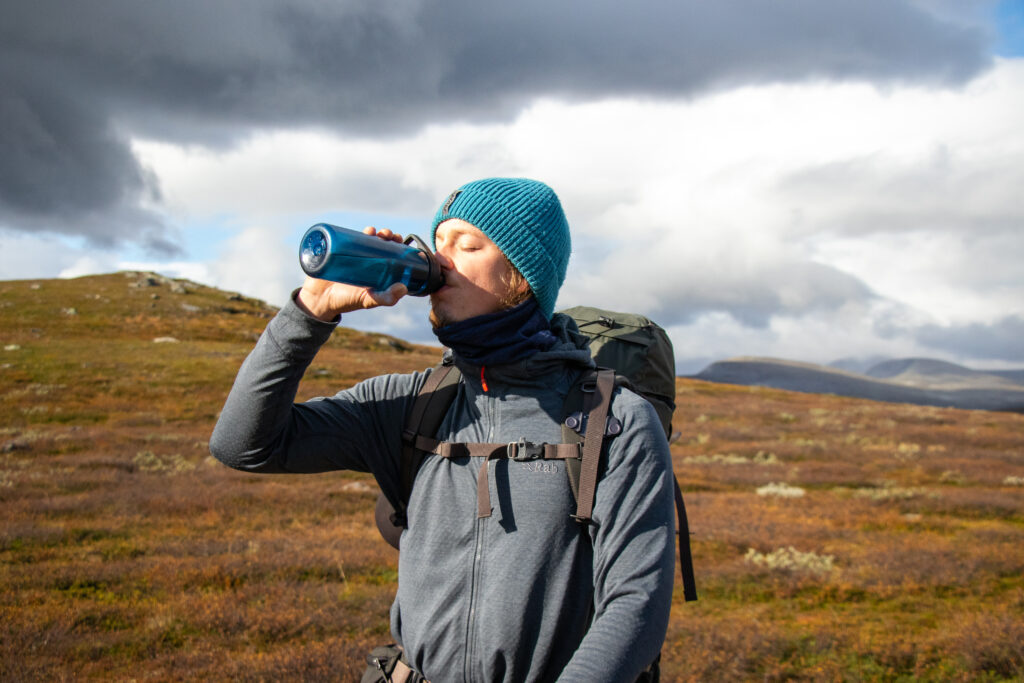 Niet vergeten te drinken tijdens de trail!